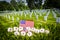 Memorial day phrase and grave stones.