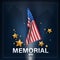 Memorial Day. Remember and honor with USA flag, Vector illustration eps10