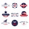 Memorial Day Sale icons and badges EPS 10 vector