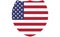 Memorial Day shield flag American celebration illustration flat style icon on white background.