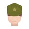 Memorial day soldier with character military american celebration flat style icon