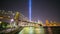 Memorial day towers of light brooklyn view 4k time lapse from new york