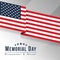 Memorial day for usa banner with usa flag or America flag Waving sharp corners vector design