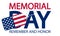 Memorial day with usa flag soldier badge