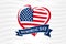 Memorial day USA, heart poster. Remember and honor