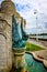 Memorial fountain on Palic which is located along the shore of the lake