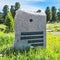 Memorial granite stone. Gorny Altai, Russia