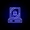 memorial, grave, death outline blue neon icon. detailed set of death illustrations icons. can be used for web, logo, mobile app,