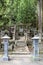 A memorial in Okunoin ancient Buddhist cemetery in Koyasan, Japan.