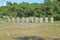 Memorial plates at the international cemetery of World War II. Baltiysk, Kaliningrad region