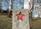 Memorial with red star