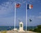 Memorial on the shoreline in Antibes to HMS Unbroken, a Royal Navy U-class submarine