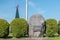 Memorial of Solidarnosc at roundabout of Solidarity. Solidarity is Polish trade union, Independent Self-governing Trade Union Soli