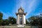 The memorial stupa of the Choeung Ek Killing Fields, containing some of the Khmer Rouge victims\' remains. Near Phnom Penh,