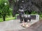 Memorial to the Brown Bear Wojtek in West Princes Street Gardens in Edinburgh