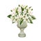 Memorial vase decorated with lush floral composition