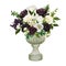 Memorial vase decorated with lush floral composition