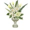 Memorial vase decorated with lush floral composition