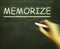 Memorize Chalk Shows Learn Information By Heart