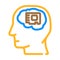 memory brain color icon vector illustration