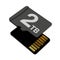 Memory card with 2 TB capacity, MicroSD flash storage disc