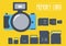 Memory card type with camera in flat design