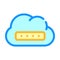 Memory cloud storage color icon vector illustration