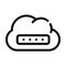 Memory cloud storage line icon vector illustration