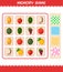 Memory games with cartoon fruits. Learning cards game. Educational game for pre shool years kids and toddlers