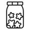 Memory jar icon outline vector. Vacation memories