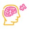 memory recall neuroscience neurology color icon vector illustration
