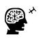 memory recall neuroscience neurology glyph icon vector illustration