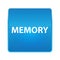 Memory shiny blue square button
