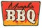 Memphis BBQ Barbecue Sign Old Rusted Metal Invitation