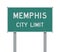 Memphis City Limit road sign