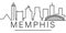 Memphis city outline icon. elements of cityscapes illustration line icon. signs, symbols can be used for web, logo, mobile app, UI