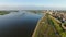 Memphis Cityscape in Tennessee.  Mississippi River and Trafic in Background IV