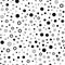 Memphis seamless pattern with round geometric elements, fashion