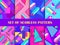 Memphis set of seamless pattern with geometric shapes in the style of the 80s. Eighties print colorful background for promotional