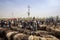 Men bartering over sheep, Kashgar Sunday Livestock Market, China