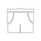 Men Bermuda shorts icon Illustration sign design