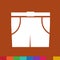 Men Bermuda shorts icon Illustration sign design