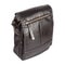 Men Black Shoulder Leather Bag.