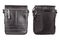 Men Black Shoulder Leather Bag.