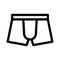 Men Boxer Shorts icon on white background. Panties thin line icon, lingerie and underwear sign.