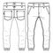 Men Boys Pant fashion flat sketch template. Technical Fashion Illustration. Woven CAD