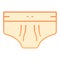 Men briefs flat icon. Men underware orange icons in trendy flat style. Underpants gradient style design, designed for