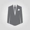 Men business attire suit icon