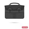 Men business briefcase color flat icon