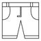 Men classic shorts icon, outline style